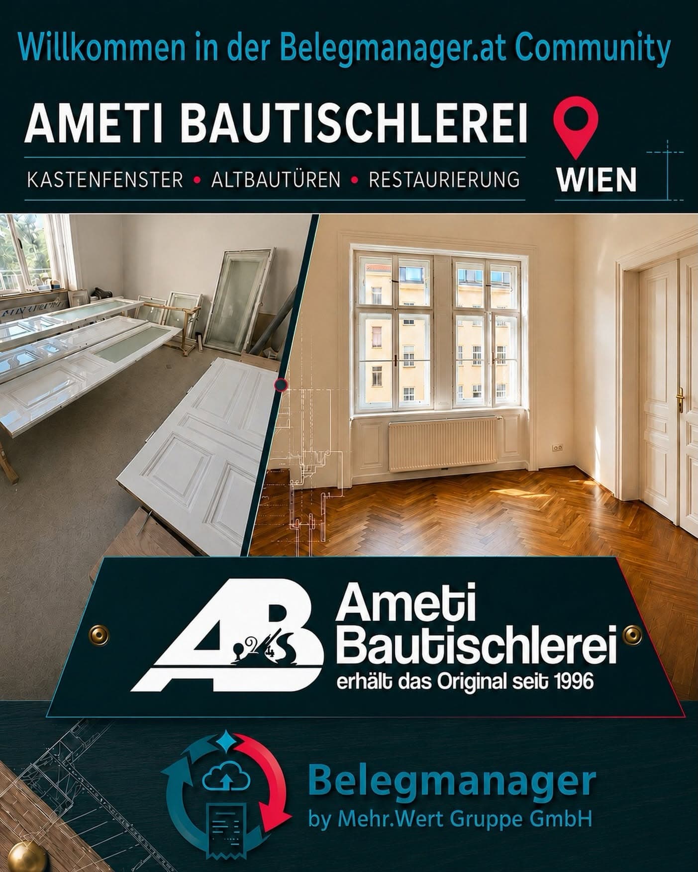 Ameti Bautischlerei, Wien – Kunde bei Belegmanager