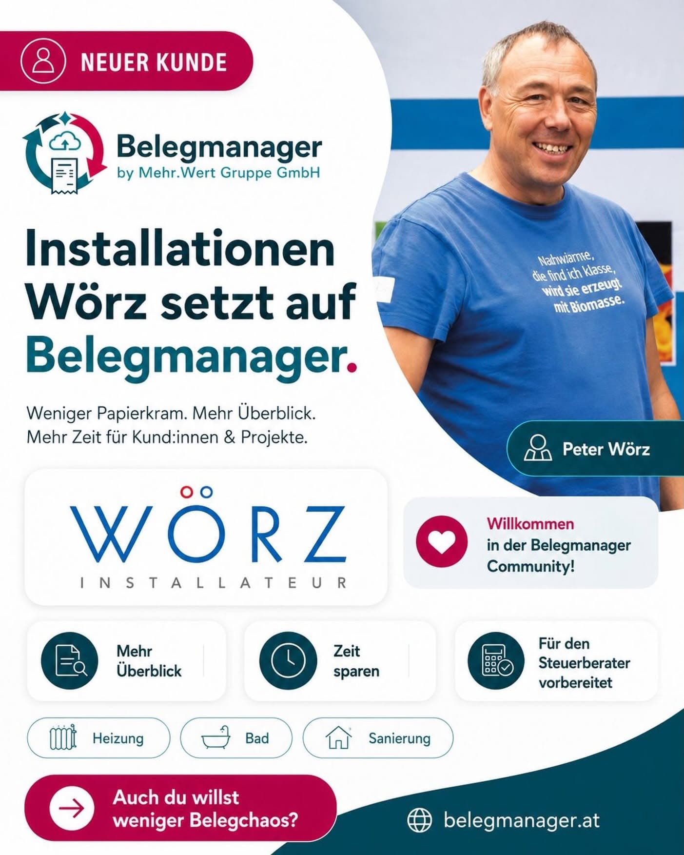 Installationen Wörz – Kunde bei Belegmanager